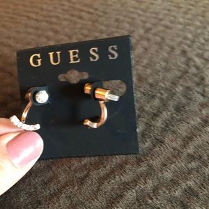 GUESS rose gold earrings